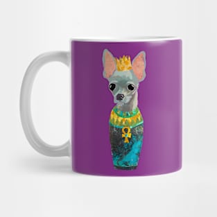 Grey Chihuahua Egyptian Canopic Jar Mug